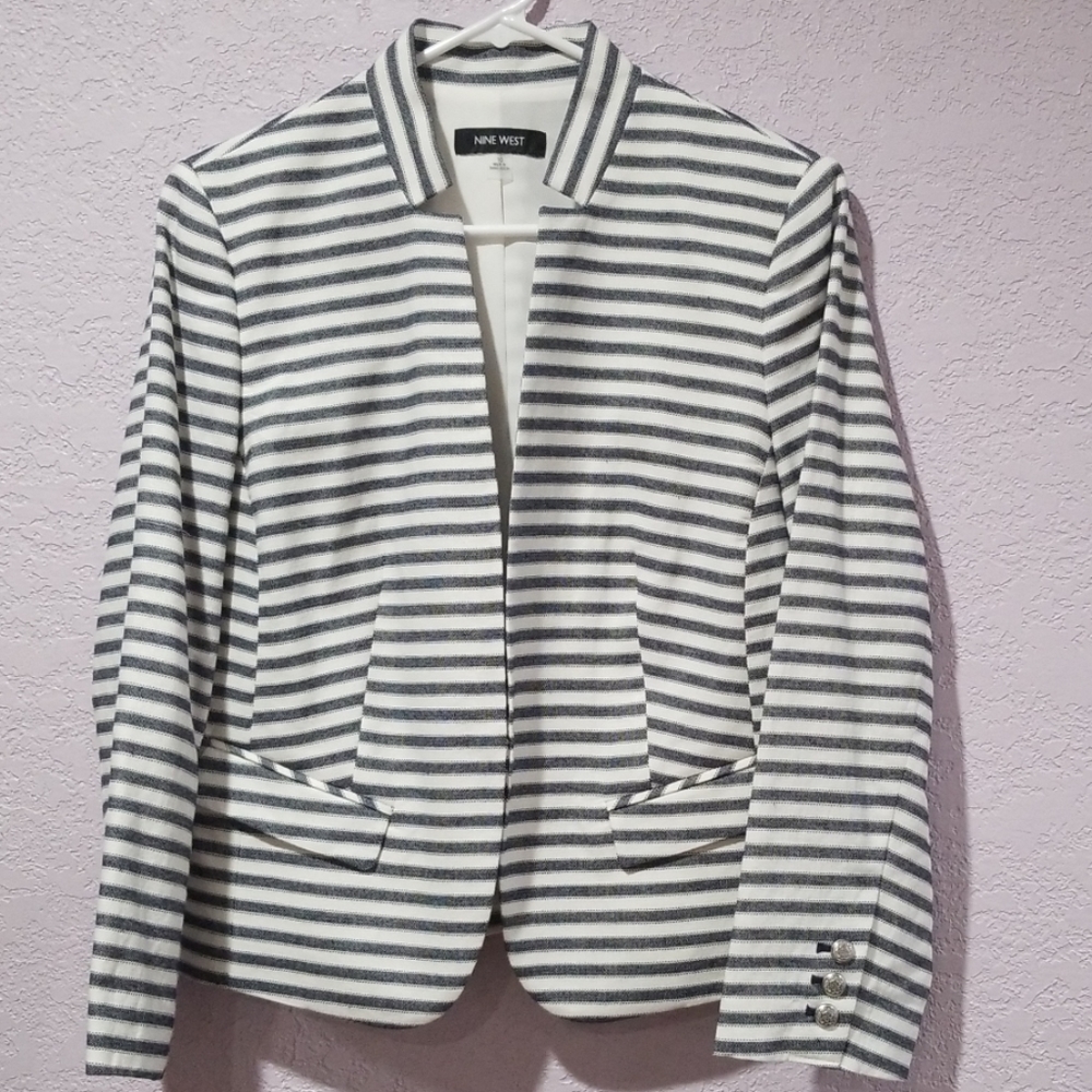 Nine West Navy/White Blazer